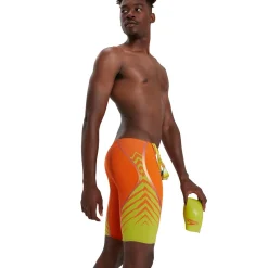 Tech Suits-Speedo Fastskin LZR Sonic Scorch Printed Intent Jammer - Fina Approved Orange Yellow