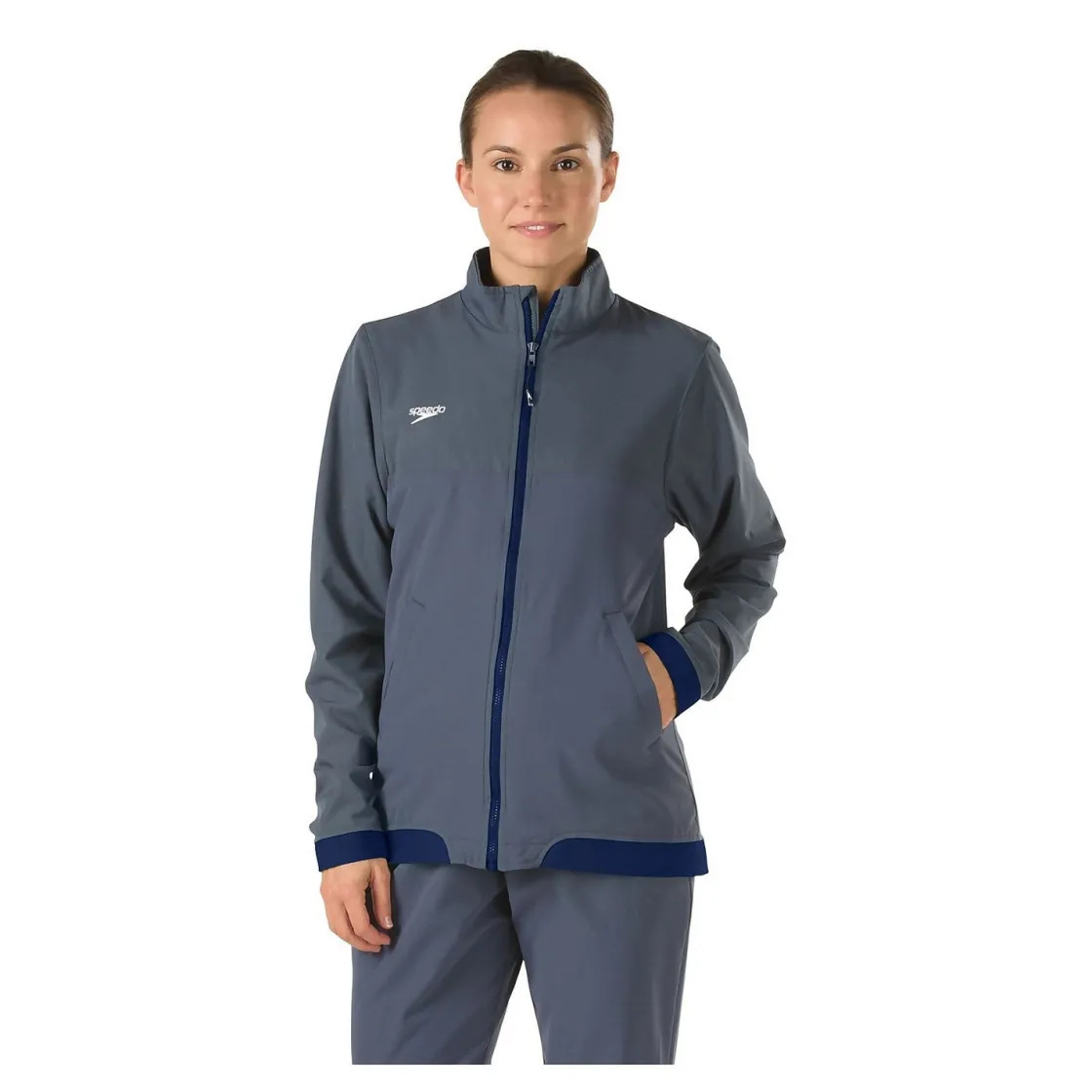Teamwear-Speedo Female Tech Warm Up Jacket Navy