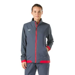 Teamwear-Speedo Female Tech Warm Up Jacket Red