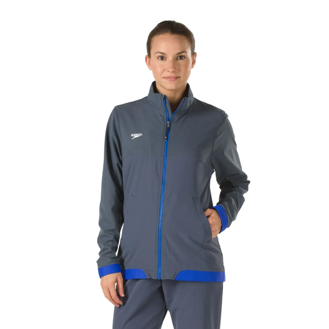 Teamwear-Speedo Female Tech Warm Up Jacket Blue