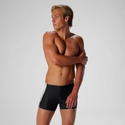 Square Legs-Speedo Fitness Splice Square Leg Black