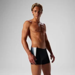 Square Legs-Speedo Fitness Splice Square Leg Black