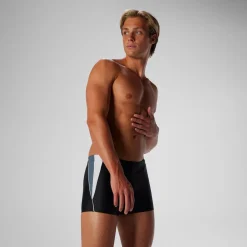 Square Legs-Speedo Fitness Splice Square Leg Black