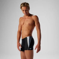 Square Legs-Speedo Fitness Splice Square Leg Black
