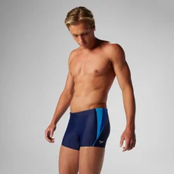 Square Legs-Speedo Fitness Splice Square Leg Navy