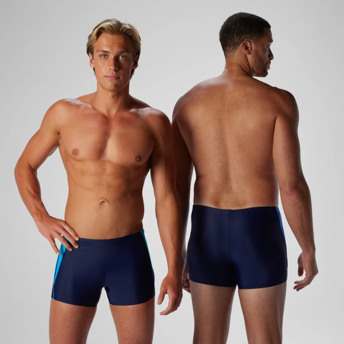 Square Legs-Speedo Fitness Splice Square Leg Navy