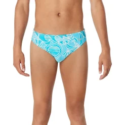 Briefs-Speedo Floatable Floral Print Beachstar Brief 2" Scuba Blue