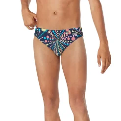 Briefs-Speedo Floatable Floral Print Beachstar Brief 2" Dot Burst Navy
