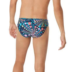 Briefs-Speedo Floatable Floral Print Beachstar Brief 2" Dot Burst Navy