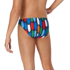 Briefs-Speedo Floatable Floral Print Beachstar Brief 2" Blue