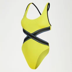 One Pieces-Speedo Flu3nte Convertible Cut Out Swimsuit Bitter Lime