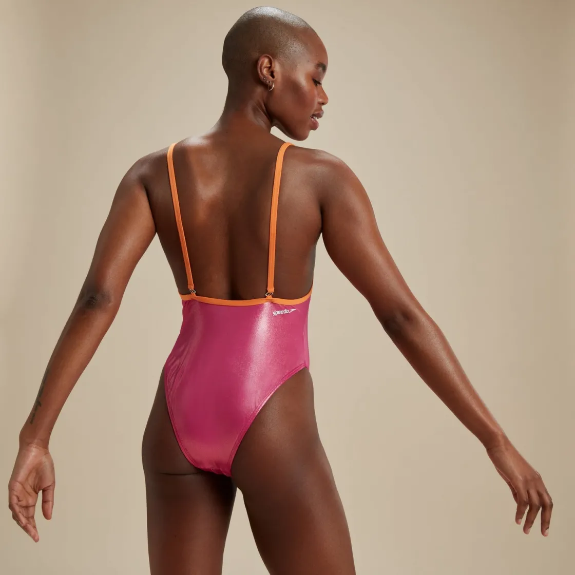 One Pieces-Speedo Flu3nte Foil Convertible One Piece Pink