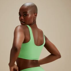 Two Pieces-Speedo Flu3nte Foil Logo Cropkini Green