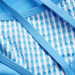 Two Pieces-Speedo Flu3nte Gingham Crop Top Aqua Blue
