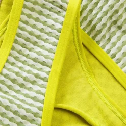 Two Pieces-Speedo Flu3nte Gingham Crop Top Olive Green