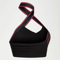 Two Pieces-Speedo Flu3nte Halter Crop Top Anthracite