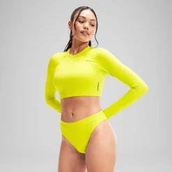 Two Pieces-Speedo Flu3nte High Waist Bikini Bottom Bitter Lime
