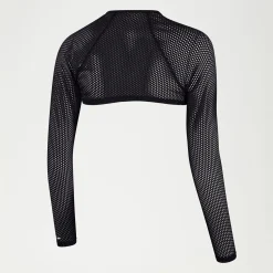 Two Pieces-Speedo Flu3nte Long Sleeve Crop Top Anthracite