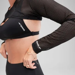 Two Pieces-Speedo Flu3nte Long Sleeve Crop Top Anthracite