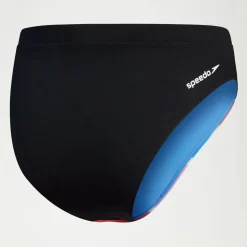 Two Pieces-Speedo Flu3nte Print Block Hi Waist bottom Black