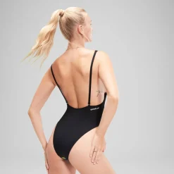 Fitness|One Pieces-Speedo Flu3nte Print Convertible One Piece Black