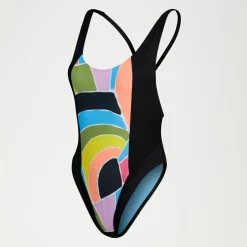 Fitness|One Pieces-Speedo Flu3nte Print Convertible One Piece Black