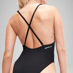 Fitness|One Pieces-Speedo Flu3nte Print Convertible One Piece Black