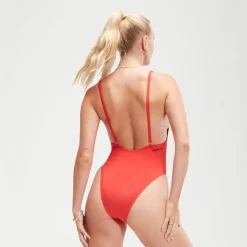 One Pieces-Speedo Flu3nte Solid Convertible One piece Red