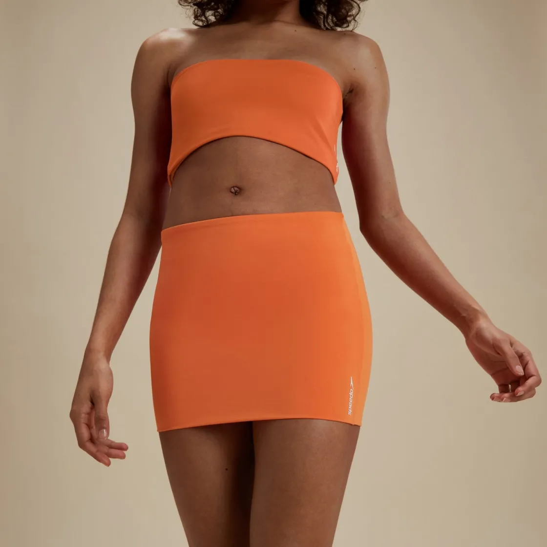 Two Pieces-Speedo Flu3nte Solid Convertible Tube Orange