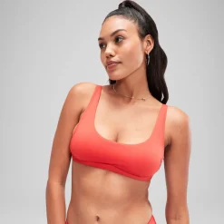 Two Pieces-Speedo Flu3nte Solid Convertible Top Red
