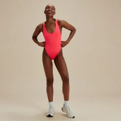 One Pieces-Speedo Flu3nte Solid Convertible One Piece Pink
