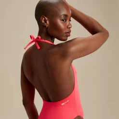 One Pieces-Speedo Flu3nte Solid Convertible One Piece Pink