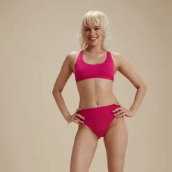 Two Pieces-Speedo Flu3nte Solid Cropkini Fuchsia