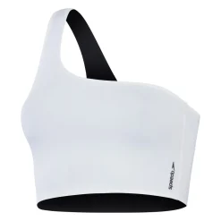 Two Pieces-Speedo Flu3nte Solid Logo Elastic Convertible Top White