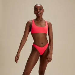 Two Pieces-Speedo Flu3nte Solid Scoop Bottom Pink