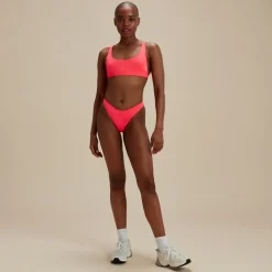 Two Pieces-Speedo Flu3nte Solid Scoop Bottom Pink
