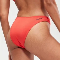 Two Pieces-Speedo Flu3nte Solid Scoop Bottom Red