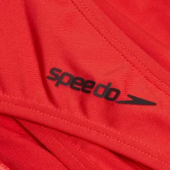 Two Pieces-Speedo Flu3nte Solid Scoop Bottom Red
