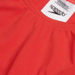 Two Pieces-Speedo Flu3nte Solid Scoop Bottom Red