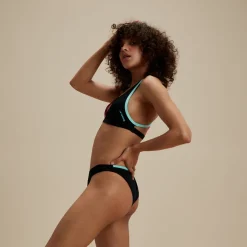 Two Pieces-Speedo Flu3nte Strappy Top Black