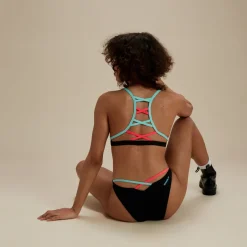 Two Pieces-Speedo Flu3nte Strappy Top Black