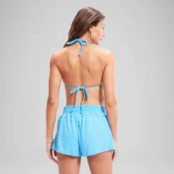 Two Pieces-Speedo Flu3nte Terry Convertible Tri Top Aqua Blue