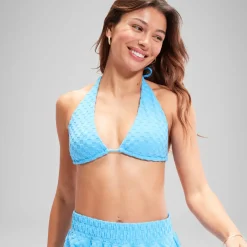 Two Pieces-Speedo Flu3nte Terry Convertible Tri Top Aqua Blue