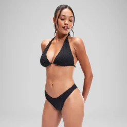 Two Pieces-Speedo Flu3nte Terry Convertible Tri Top Black