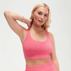 Two Pieces-Speedo Flu3nte Terry Crop Top Rose Pink