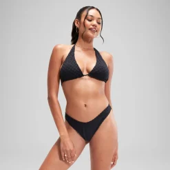 Two Pieces-Speedo Flu3nte Terry Scoop Bottom Black