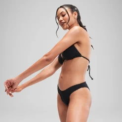 Two Pieces-Speedo Flu3nte Terry Scoop Bottom Black