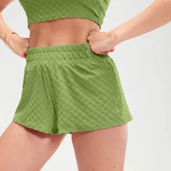 Two Pieces-Speedo Flu3nte Terry Short Olive Green