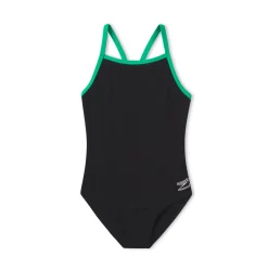 Racing|Fitness-Speedo Flyback Youth Training Suit One Piece - Endurance+ Black/Bright Green