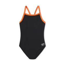 Racing|Fitness-Speedo Flyback Youth Training Suit One Piece - Endurance+ Black/Orange
